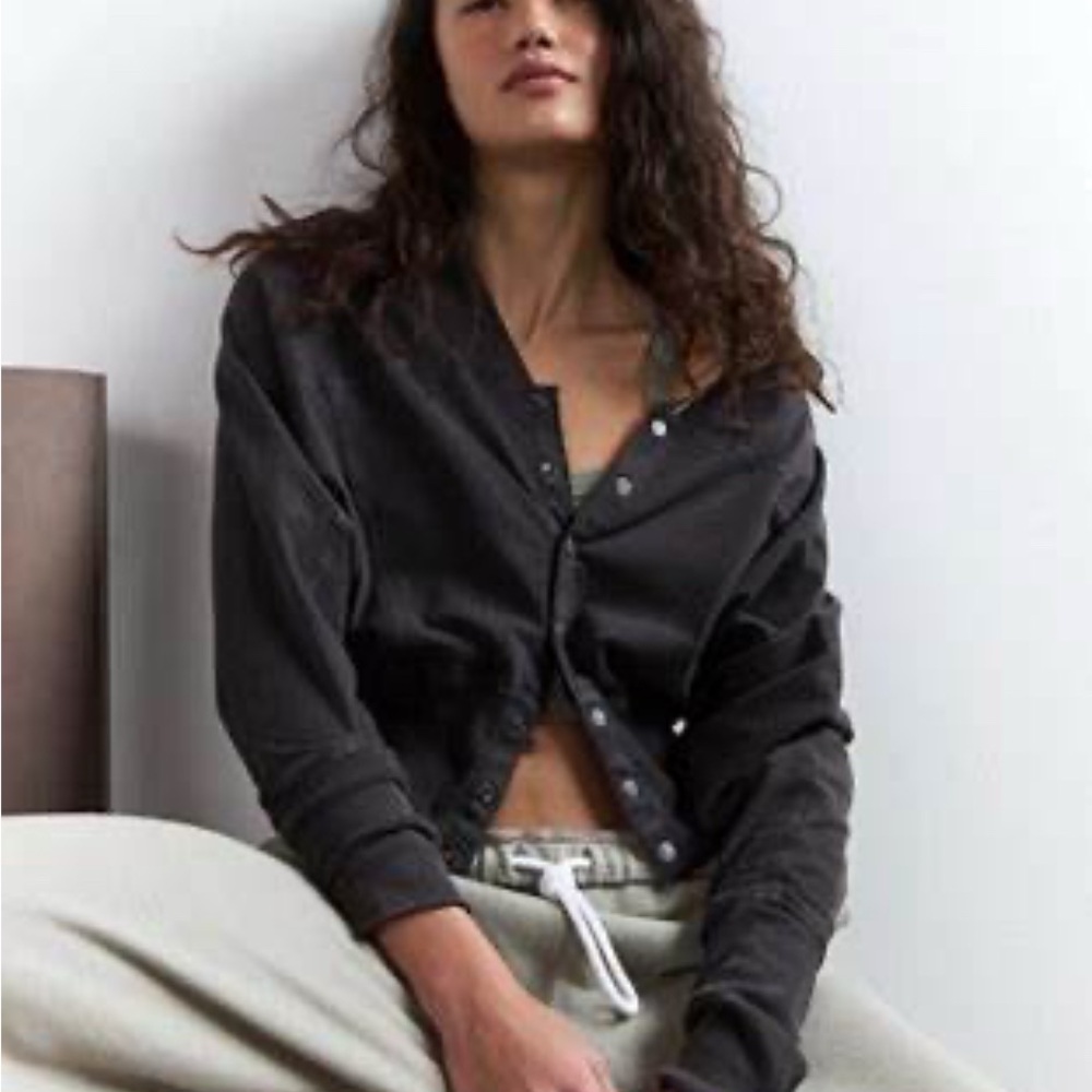Free People Hot Shot Cardi Black XS